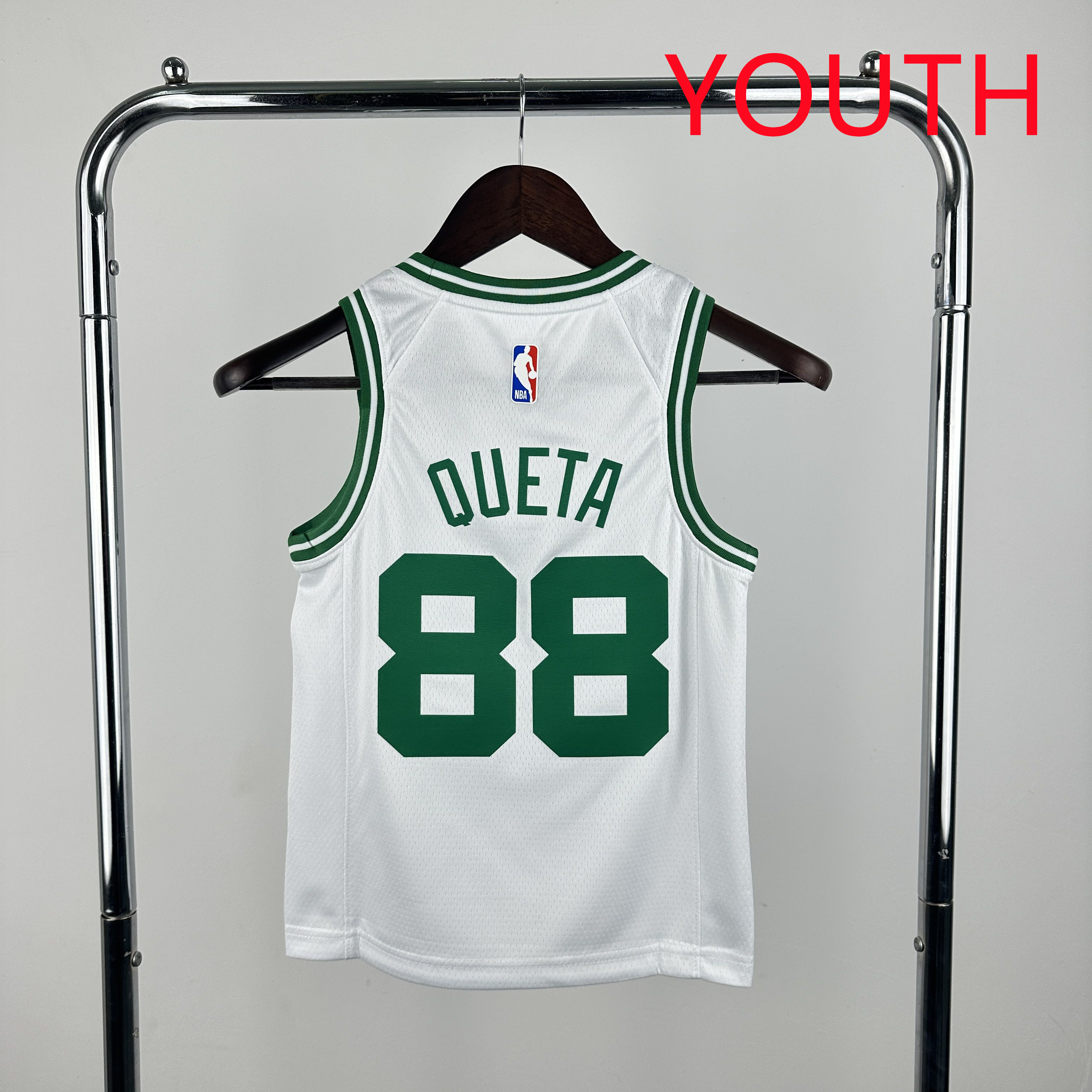 Youth Boston Celtics 88 Queta White Season Nike 2025 NBA Jersey